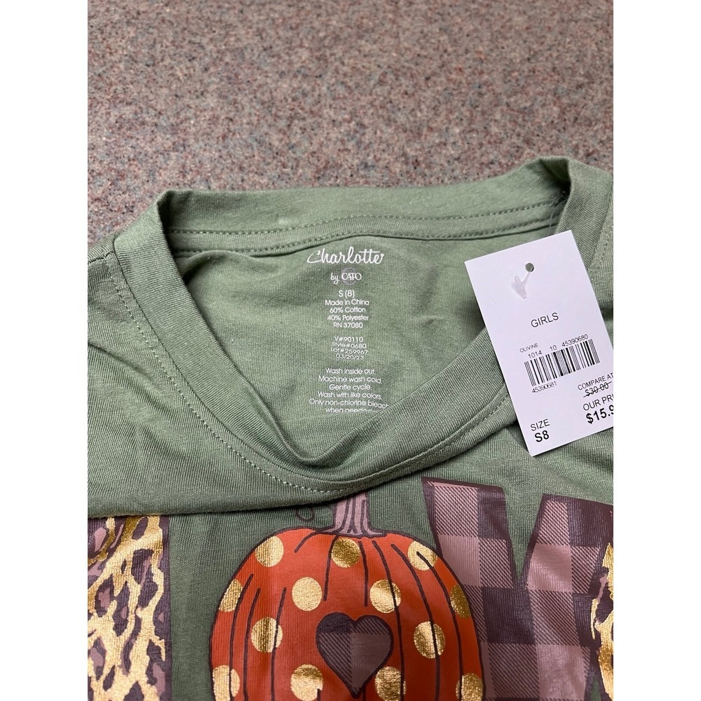 Girl's Fall long sleeve shirt. Cato "Charlotte". Size 8 NWT - Picture 3 of 4